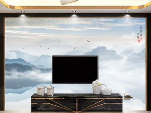 禪意水墨，東方氣韻 無(wú)框山水畫打造中式電視背景墻的藝術(shù)空間